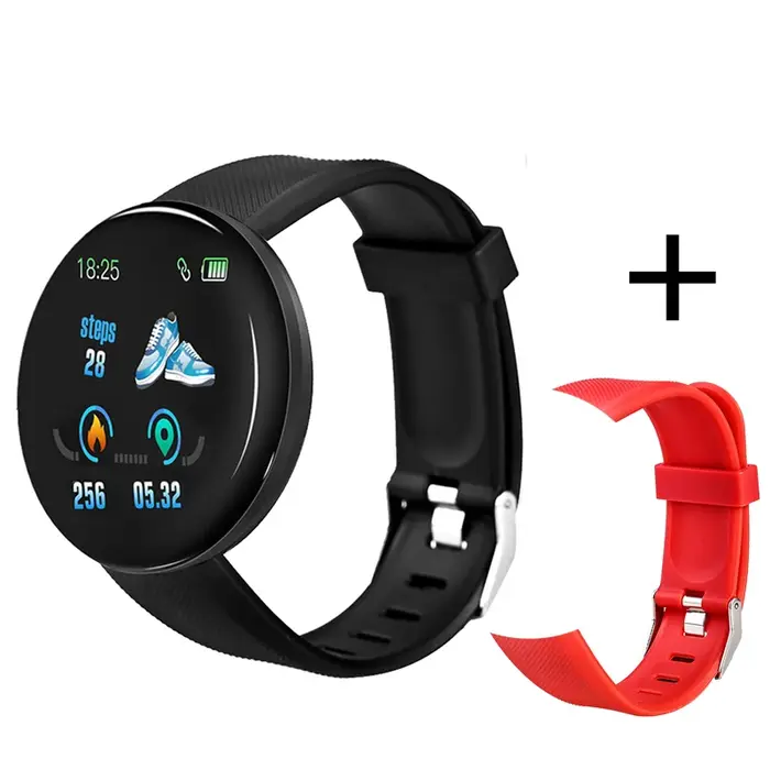 Nouvelle montre intelligente hommes femmes Bracelet Intelligent LED D18 Smartwatch étanche Smart écran tactile