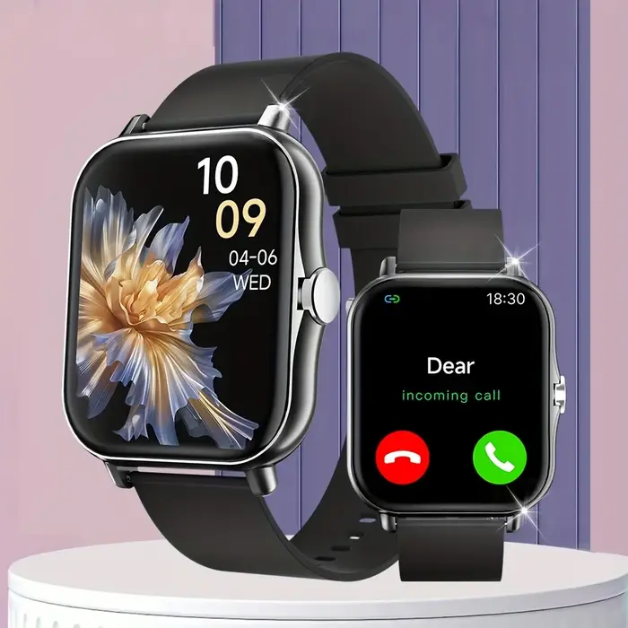 Montre connectée de 1,83 pouce pour hommes et femmes - Montre avec appels sans fil, notification de 