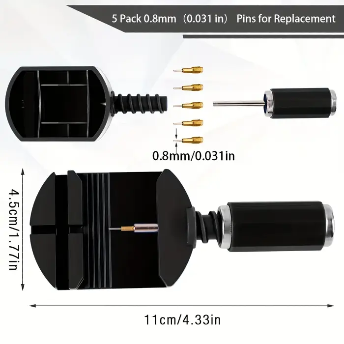 Kit d'outils de retrait de maillons de montre 11 pièces