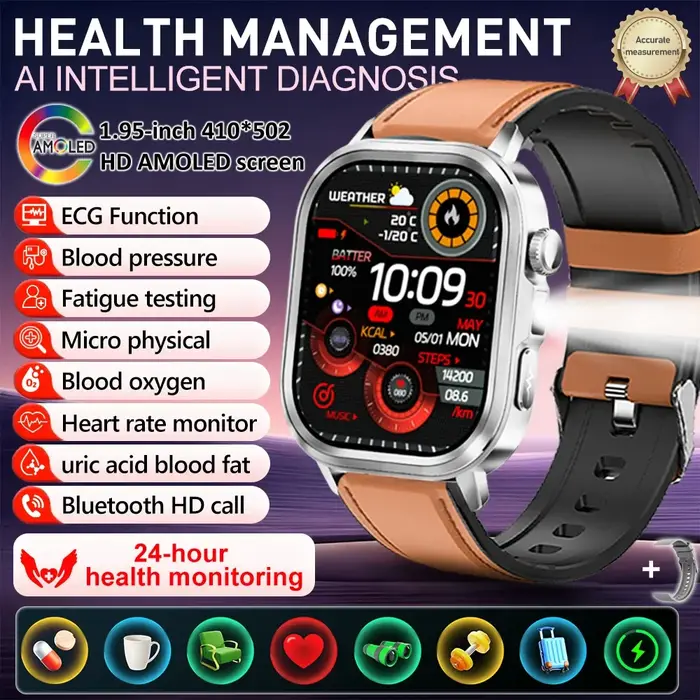 Montre connectée 2025, moniteur de santé précis