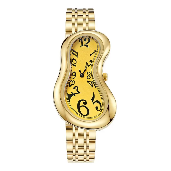 Nouveau Alien Crash fondu montre torsadée pour hommes et femmes Y2K montres de luxe en acier Starp étanche