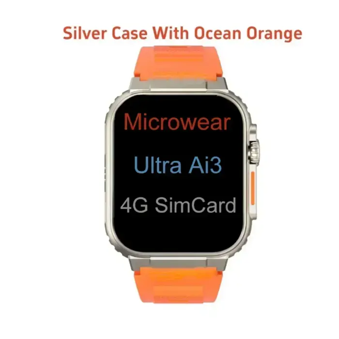 Nouveau Ultra Ai3 Smartwatch 4G Android Amoled HD caméra GPS WIFI Google Play Store App télécharger jeu Bluetooth