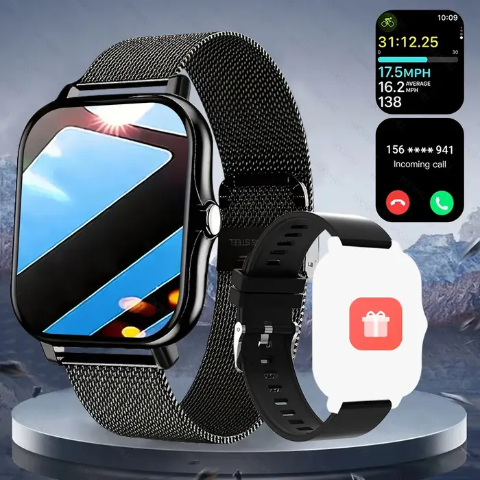 LAXASFIT 2025 nouvelle montre intelligente pour hommes femmes cadeau plein écran tactile sport Fitness