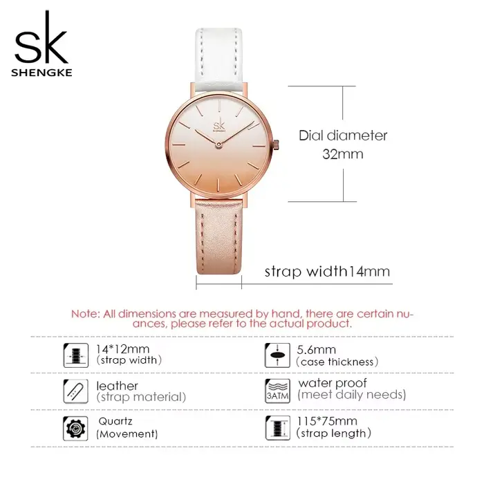 Shengke Simple mode montre pour femme haut de gamme