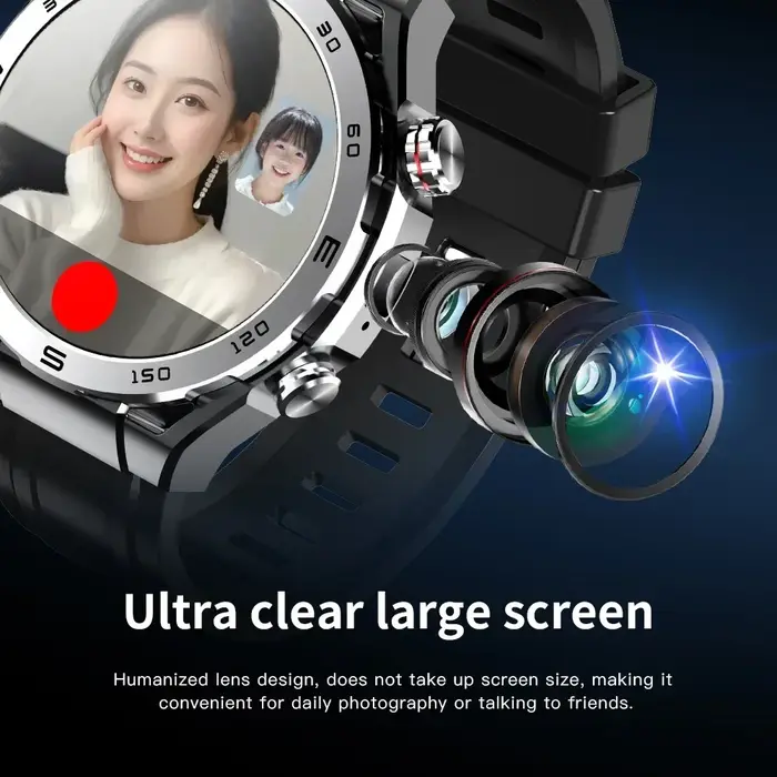 Montre connectée Android 4G A5 Pro nouvelle génération, écran AMOLED, caméra 2MP, navigation GPS, WiFi, mode sport, unisexe, pour hommes et femmes