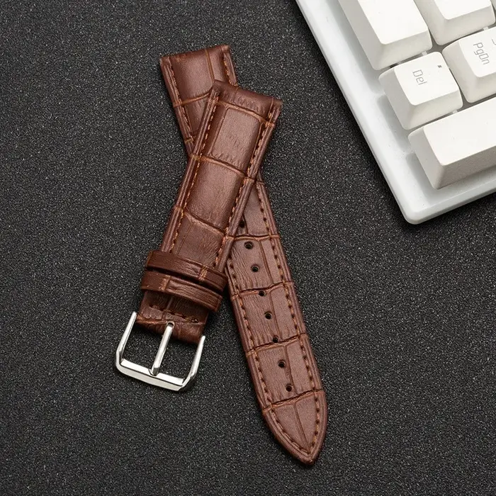 16mm 18mm 20mm 22mm 24mm bracelet de montre en cuir de veau à dégagement rapide pour femmes