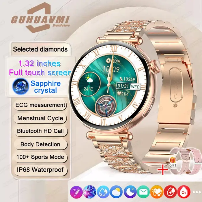 Montre connectée ECG PPG pour femmes