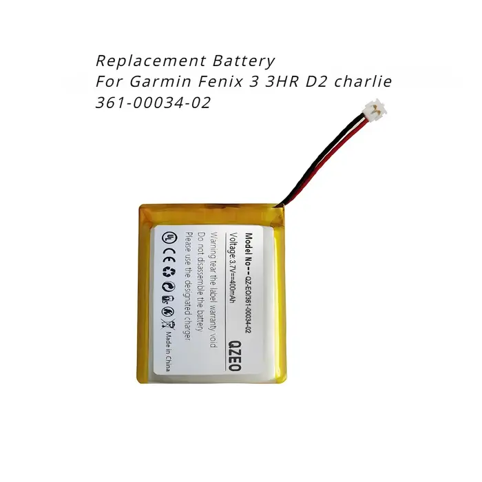Batterie de rechange pour montre de sport Garmin, Fenix 1 2 Tactix 3 3HR wiches Charlie 361-00061-00