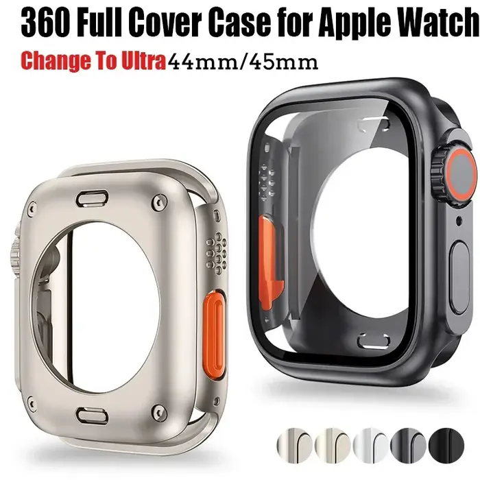 Bracelet en silicone pour Apple Watch 44mm 45mm 41mm 40mm + protecteurs d'écran