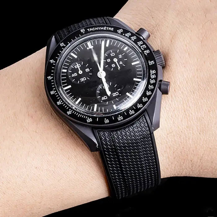Bracelet de montre en caoutchouc pour Swatch X Omega Joint MoonSwatch