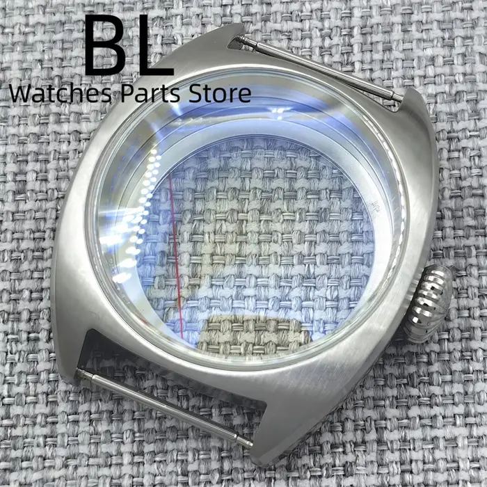 BLIGER – boîtier de montre en Bronze PVD brossé, 36MM/39MM, verre bombé bleu AR, grande/petite couro