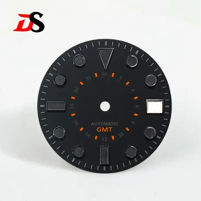 Cadran noir mat de 28, 5 mm pour mouvement NH34 GMT