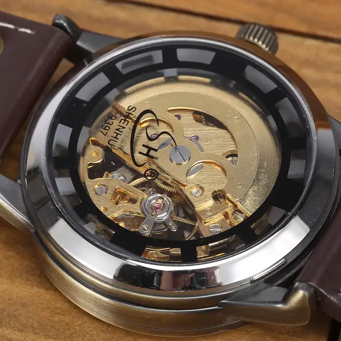 Montre mécanique automatique en bronze pour homme
