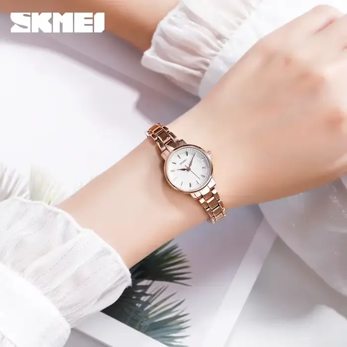 SKMEI 1410 poignet étanche en acier inoxydable femmes montres de luxe Montre Femme