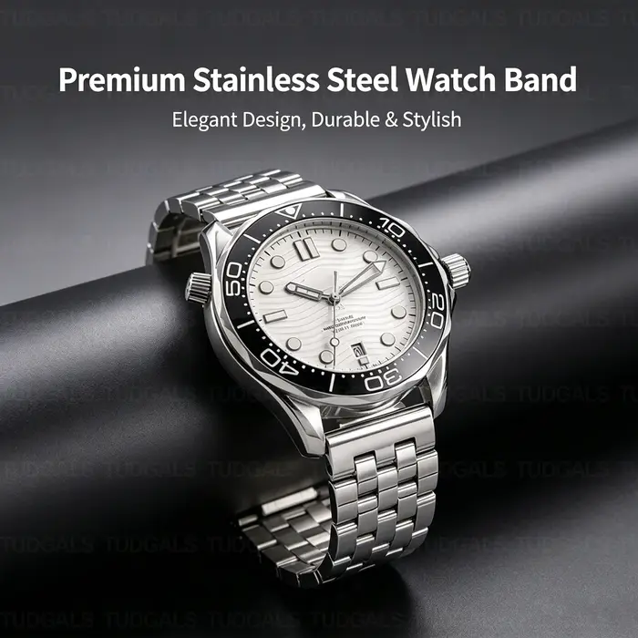 Bracelet de montre plat Jubilee en acier inoxydable 18mm 19mm 20mm 21mm 22mm