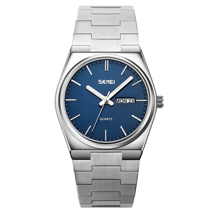 SKMEI 9288 montre à Quartz pour hommes antichoc en acier inoxydable semaine Date Sport étanche montres