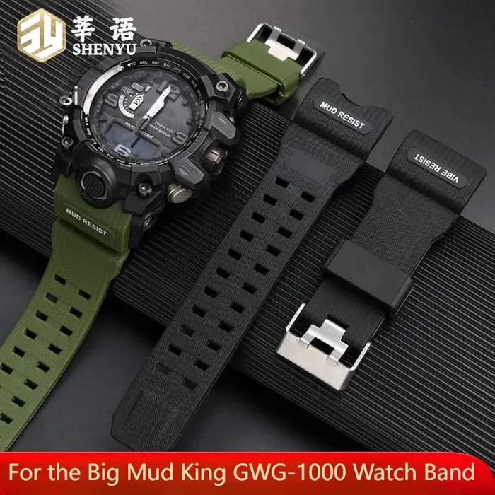 Pour Casio G-SHOCK Mudmaster série bracelet de montre GWG-1000 résine Silicone