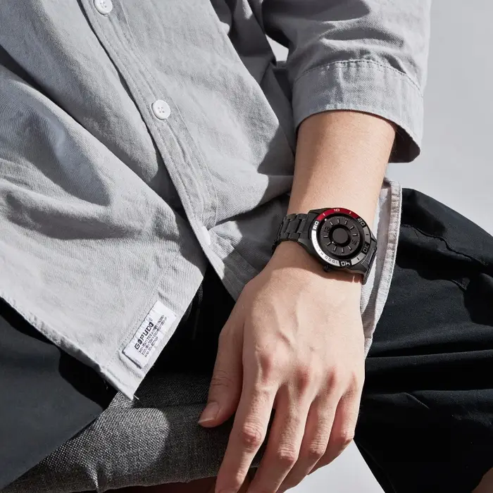 Montre à quartz magnétique de luxe pour homme EUTOUR