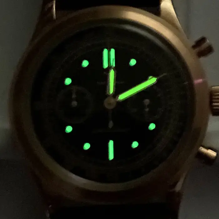 Montre rétro Tandorio pour hommes, 38mm, montre de Sport, mouvement Miyota OS20, chronographe, horloge à Quartz, cadran argenté, verre arqué à bulles