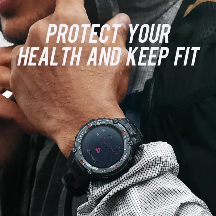 Nouvelle montre intelligente Amazfit T-Rex pro pour hommes-GPS extérieur étanche 10ATM autonomie de la batterie de 20 jours Compatible avec iOS et Android
