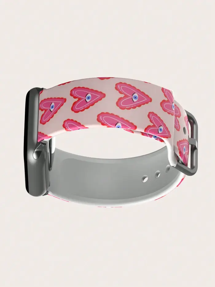 Yeux de coeur rose pour Bracelet de montre Apple 42mm 41mm 40mm 44mm 45-38mm
