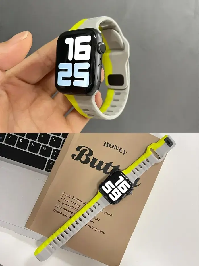 Bracelet en Silicone pour Apple Watch série 10, 46mm 42mm, 44mm 45mm 40mm 41mm, bracelet de sport iwatch 8 7 6 5 4 3 SE 9 Ultra 2 49mm