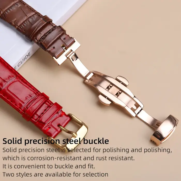 Bracelet de montre en cuir à dégagement rapide pour LV