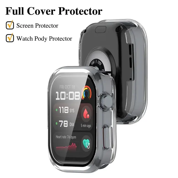 Verre trempé + boîtier PC pour Huawei Watch D2 protecteur d'écran anti-rayures pare-chocs housse de protection