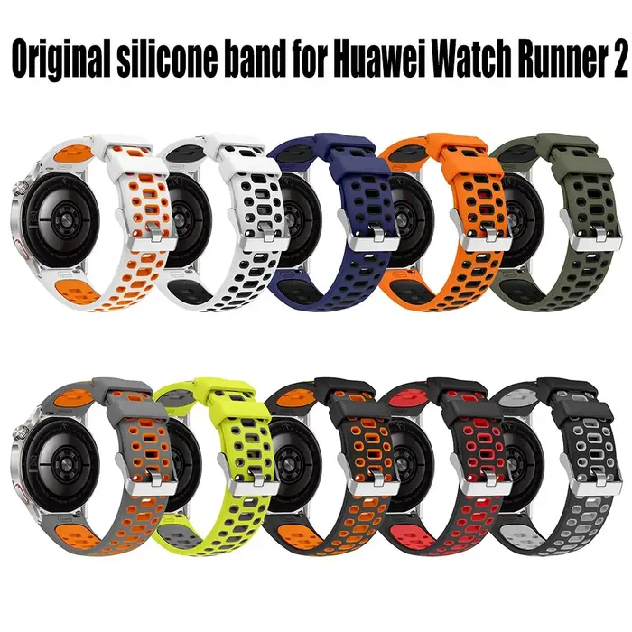 Bracelet en silicone officiel original pour Huawei Watch GT Runner2, bracelet de montre de 22 mm, Correa Running pour Huawei Watch GT Runner2 Stra