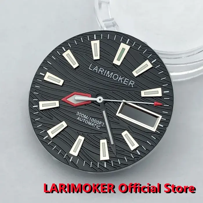 LARIMOKER-Cadran Shoous Noir, Bleu, Gris, Vert, Aiguille de Montre pour Mouvement NH36A, Accessoires de Montres de Loisirs, 29mm