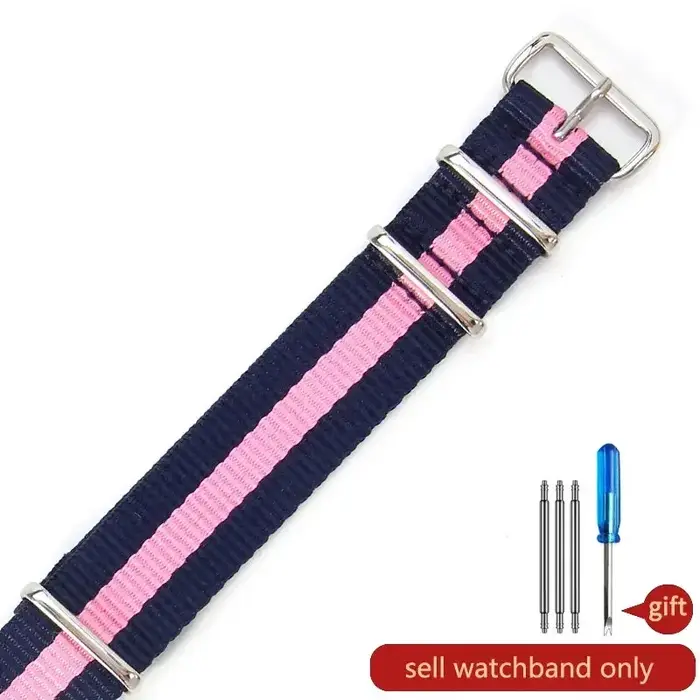 Bracelet de montre tissé en toile de nylon étanche à la transpiration pour hommes et femmes