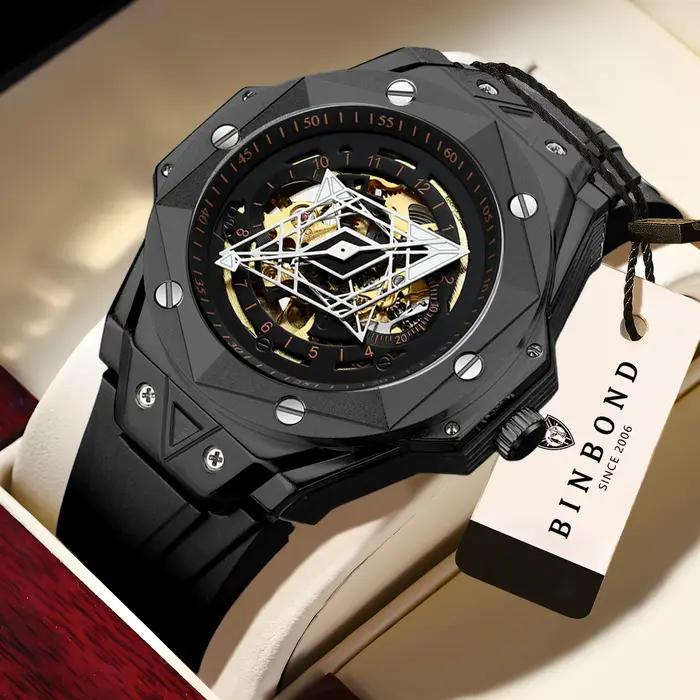 Montre homme automatique de luxe BINBOND