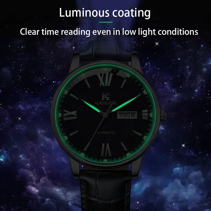 Montre mécanique automatique ultra fine pour hommes