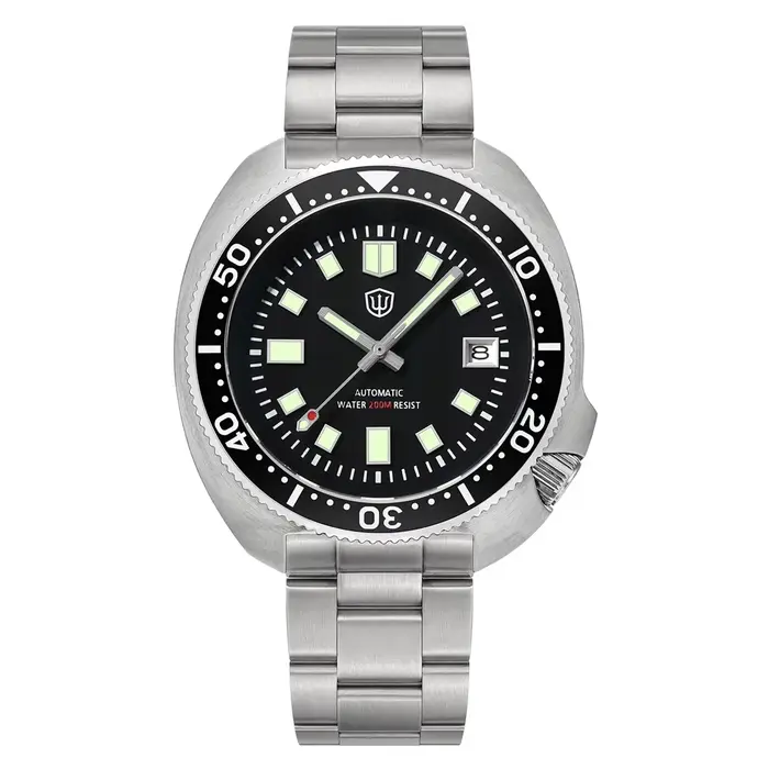 Watchdives PVD WD6105 montre de plongée tortue NH35 mouvement automatique 200M étanche saphir cristal acier inoxydable
