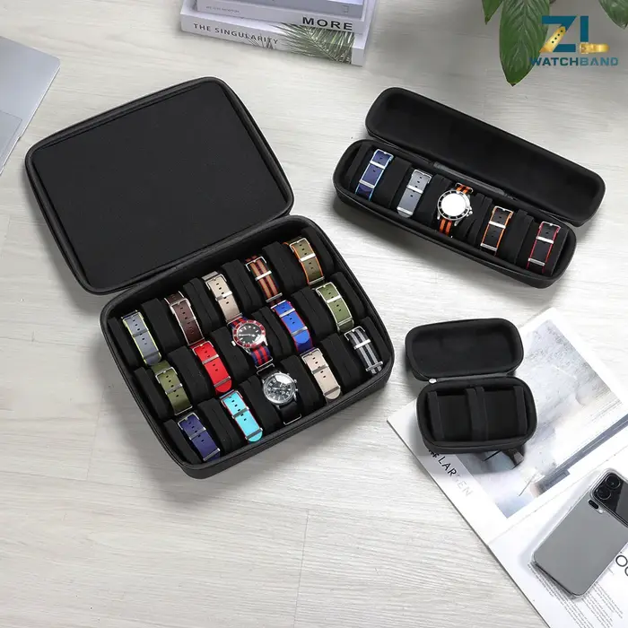 Boîte de rangement pour montres pour hommes ou femmes, étui de voyage pour montres, support de rangement portable pour montres-bracelets et montres intelligentes