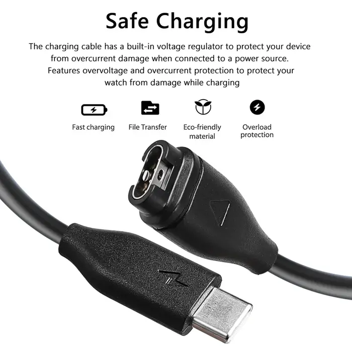 Câble de chargeur de montre de type C pour Garmin Fenix 5X
