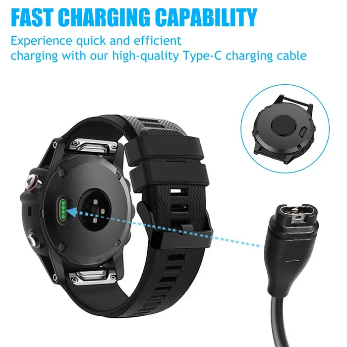 Câble de chargeur de montre de type C pour Garmin Fenix 5X
