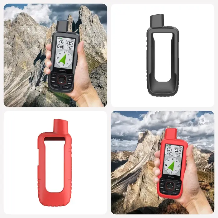 Lanière rétractable + Film d'écran + coque en silicone pour Garmin GPSMAP 67 67i 66i 66s 66st 66sr 67sr 67s