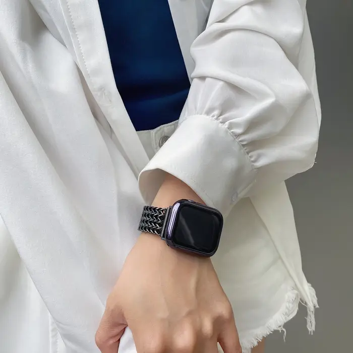 Bracelet à maillons de luxe pour Apple Watch