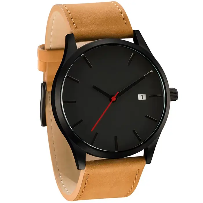 Erkek kol saati – montre de Sport en cuir pour hommes, calendrier, mode