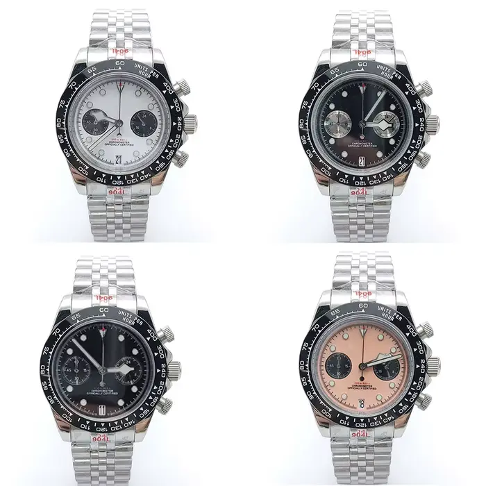 Mode 39.5MM montre à Quartz VK64 chronographe