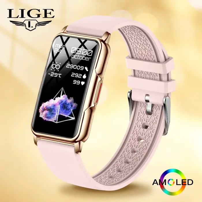 LIGE podomètre Bluetooth appel montre intelligente musique Fitness sport Bracelet sang oxygène moniteur de sommeil 1.47 pouces Smartwatch dame