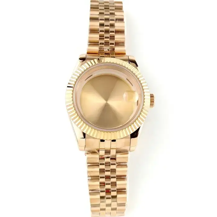 Boîtier de montre à lunette cannelée de 41mm