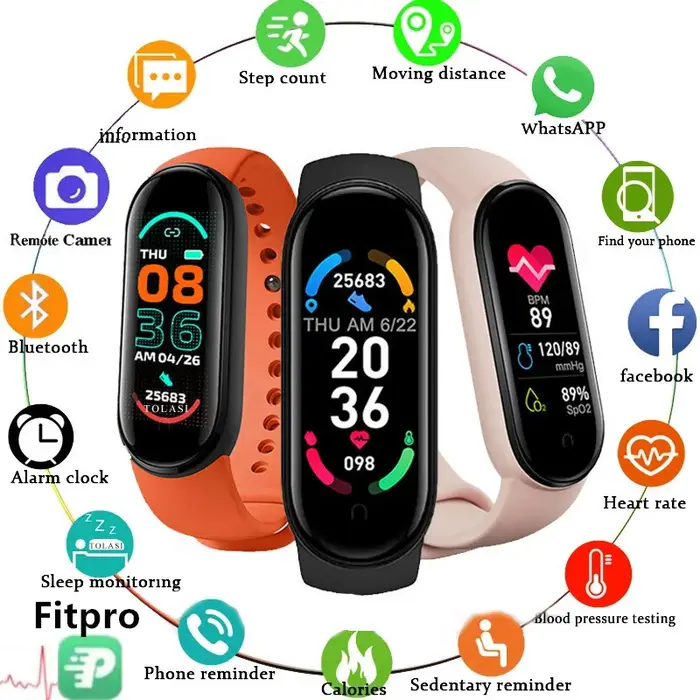 Montre connectée M6 pour hommes et femmes
