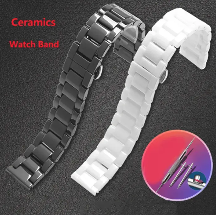 Bracelet de montre universel en céramique pour hommes et femmes