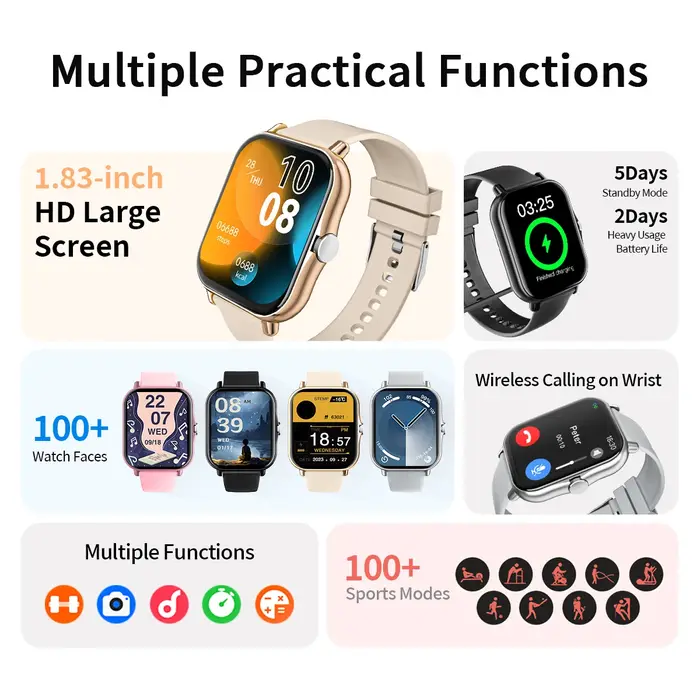 Nouvelle Montre Connectée 2026 avec Appel Bluetooth