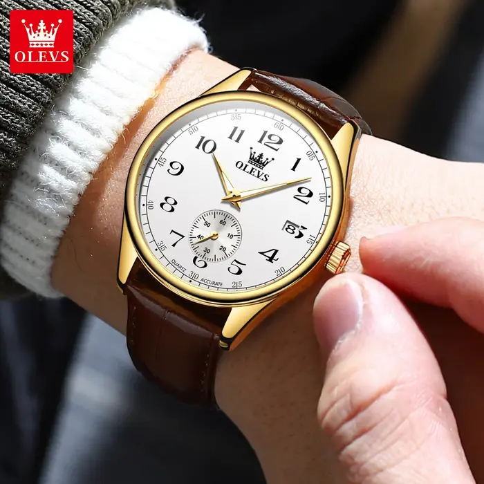 OLEVS 3622 classique numéro échelle montre à Quartz pour hommes haut de gamme de luxe mode montre-bracelet étanche lumineux homme robe montres