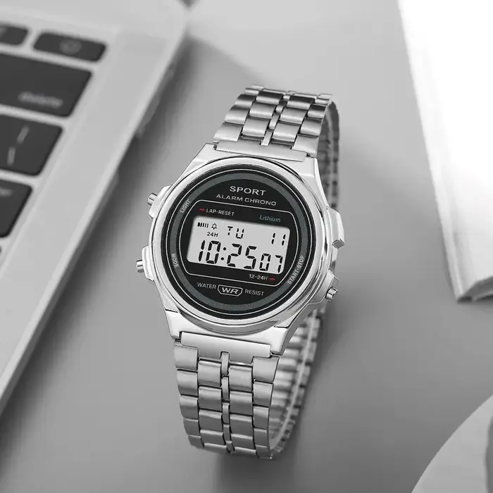 Montre électronique LED pour femmes, décontractée