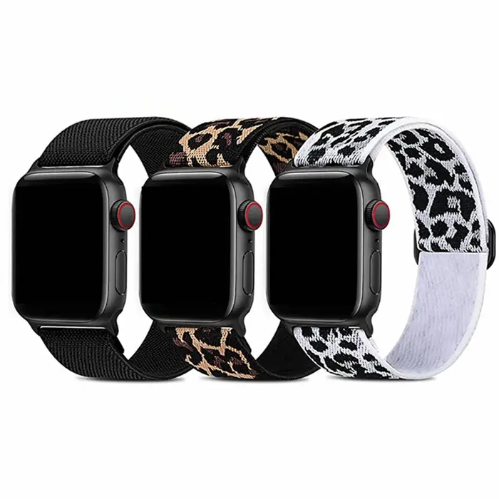 Lot de 3 bracelets élastiques pour Apple Watch, pour femmes, 40mm 38mm 44mm 42mm 41mm 45mm, pour iWa