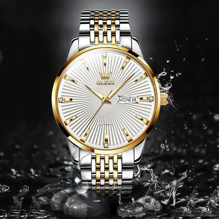 OLEVS 6653 Original hommes mouvement mécanique montre-bracelet de luxe artisan capable montres